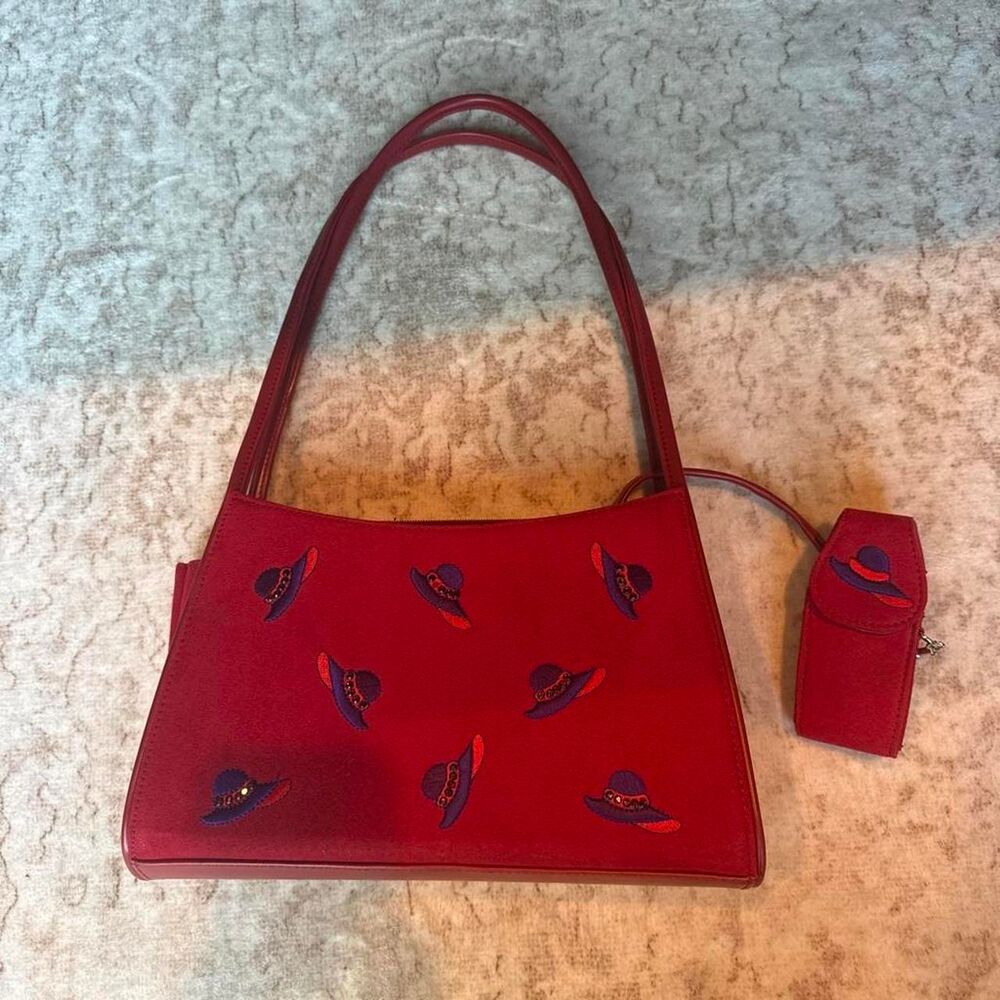 "Red Hat Society"-  Women's Red and Purple Bag